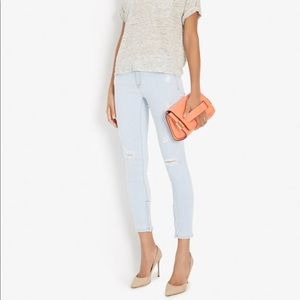 Rag & Bone Zipper  Capri in Shredded Norte
